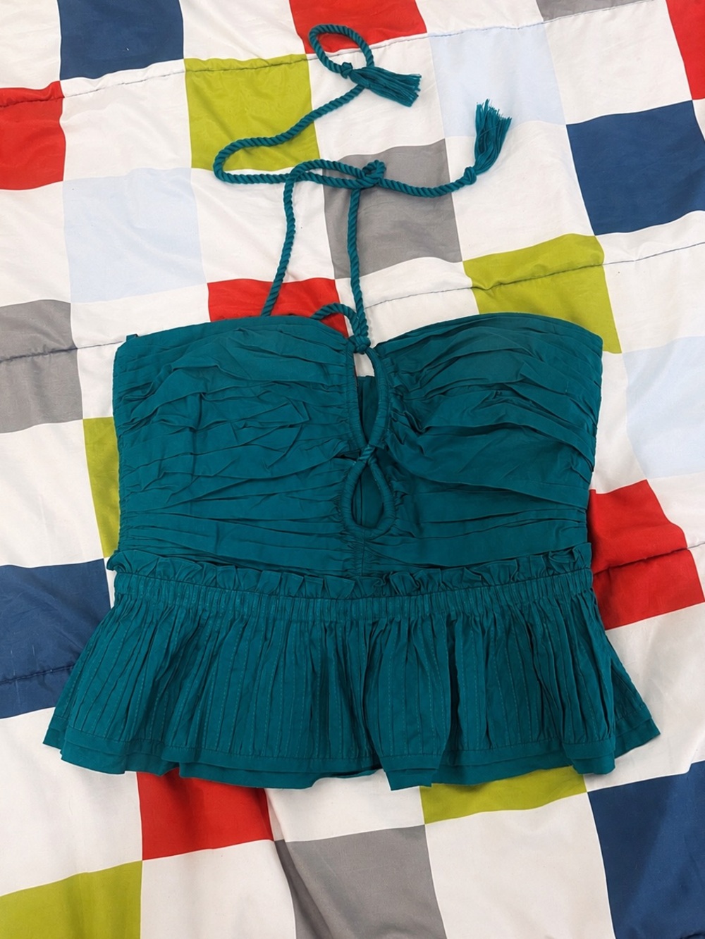 Ulla Johnson Teal Peplum Top – Size 4